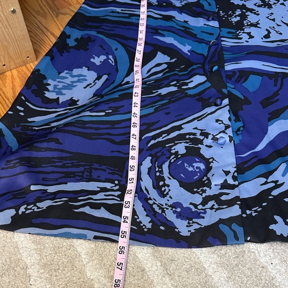 VINTAGE Miss T (English Brand) Blue and Purple Maxi Dress, Size M - Picture 12 of 12